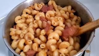 PASTA WITH SAUSAGES(PÂTES AVEC SAUCISSES )