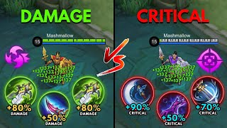 Minsitthar Revamp, Damage Build vs Critical Build