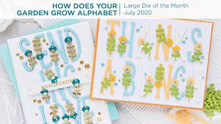 Spellbinders July 2020 Large Die of the Month – How Does Your Garden Grow Alphabet