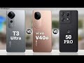 Vivo T3 Ultra vs Vivo V40e 5g vs Moto Edge 50 Pro || Full Comparison