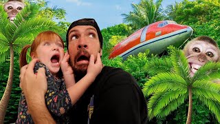 LOST in the JUNGLE!!  messy toy room play pretend with Adley & Dad! wild pets! neighbor won’t wakeup