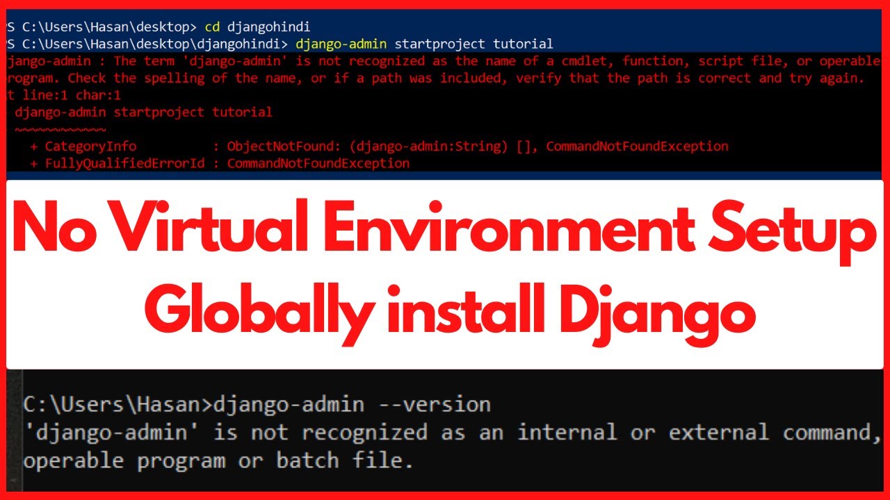 Globally Create Django Project || No Virtual Environment Setup ...