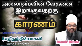 அல்லாஹ்வின் வேதனை இறங்குவதற்கு காரனம் | சதீதுத்தீன் பாகவி| Cause of Allah's punishment | Tamil bayan