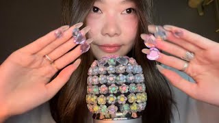 ASMR Flower Gems Covered Mic Cover🌼✨Tingliest 20 minutes of your life!