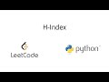 Leetcode - H-Index (Python)