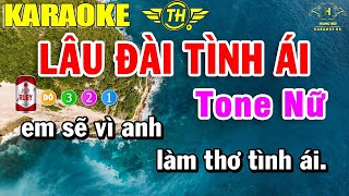 Lâu Đài Tình Ái Karaoke Tone Nữ Nhạc Sống | Trọng Hiếu