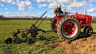 Plowing with Classic Farmall Tractors (no talk, machinery sounds)