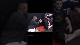 Damien Cormier and Khabib Nurmagomedov fooling around.