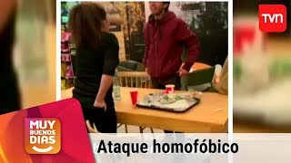 Agresivo actuar: Mujer insulta a hombre por su orientación sexual | Muy buenos días