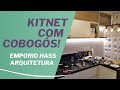 Divisória de Cozinha e Lavanderia em Kitnet - Emporio Hass Arquitetura | Burguina Cobogó