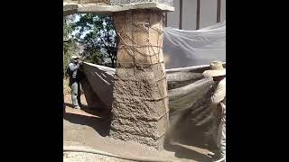 Shotcrete on Faux Rock Stonehenge