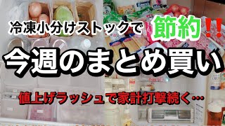 【まとめ買い収納】40代主婦のお買い物まとめ買い/冷凍小分けストックで節約/買い物後の収納法