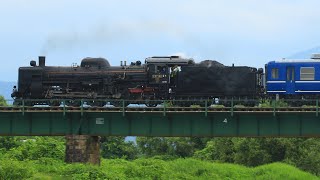 C57-180+オヤ12-1+DE10-1680　馬下試運転　五泉〜猿和田