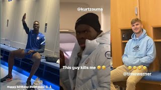 Chelsea Funny Dressing Room Newest/Update || Werner, Mendy, And Zouma