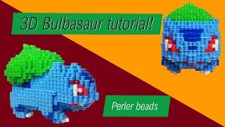 3D perler bead - bulbasaur tutorial (Pokemon)