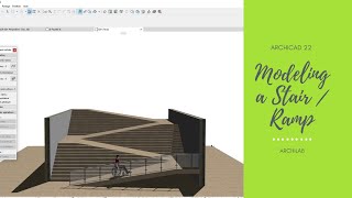 Archicad 22 | Modeling a crossed Stair / Ramp