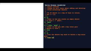 Adding and Deleting from JavaScript Objects