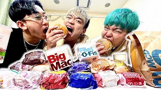 【総カロリー10000kcal】マクドナルドのバーガー全品完食できるまで帰れません！！【大食い】