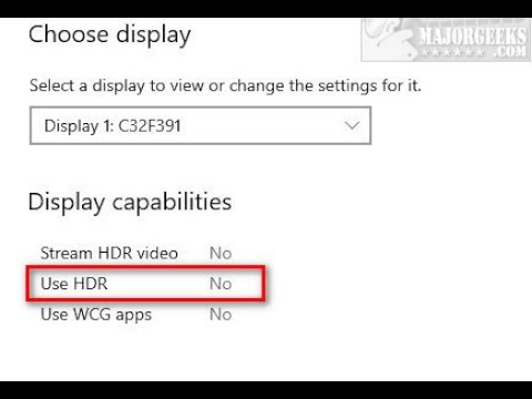 How To Enable HDR In Windows 10 - YouTube