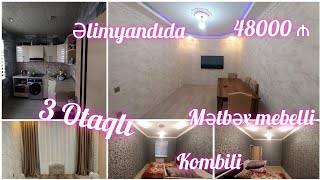 (Satılıb!!!) Əlimyandıda 3 Otaqlı kombili şəxsi özüne tikilmiş həyət evi satılır.48000 ₼ 0508740416