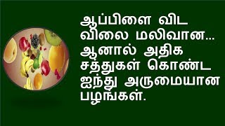 ஆப்பிளை விட அதிக சத்துகள் கொண்ட  ஆனால் ...விலைமலிவான ஐந்து பழங்கள் | fruits | தமிழ்