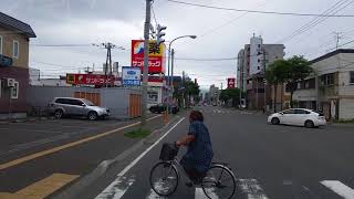 札幌市東区　新道交差点～東8丁目篠路通～環状通交差点　ドライブ　hokkaido　sapporo