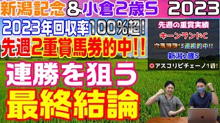 【新潟記念＆小倉2歳S・2023最終結論】少額でも高配当を狙える馬は？どれが来てもおかしくない時はそういう攻め方も大事！そして新潟2歳S＆札幌2歳Sをバチ当てたビヨンドの小倉2歳S推奨馬も発表！