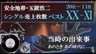 安全地帯•玉置浩二 シングル売上枚数 総合ランキング（20位〜11位）