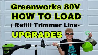 Greenworks 80V- How To Load / Refill Trimmer Line-UPGRADES 2023- After 1 Year @JennaHo @JennaHo99