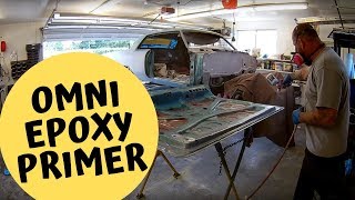 Omni Epoxy primer on the trunk lid, hood and door