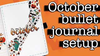 October Bullet Journal Setup 💜 Halloween theme