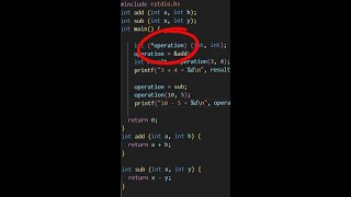 "Mastering Array of Function Pointer in C Language - Step-by-Step Tutorial" #shortvideo #shorts