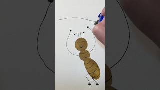 How to draw an Ant | Step by step Drawing for kids🐜🤎