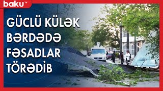 Bərdədə güclü külək : Xəsarət alanlar var - BAKU TV