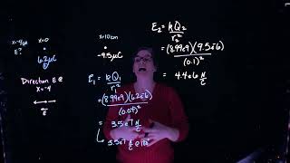 Electric Fields Example Problem 2 charges