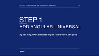 Improve Performance and SEO using Angular Universal