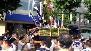 2018年7月1１日　博多祇園山笠　大黒流　他流れ舁き　麹屋番台上