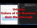Udacity - Colors of the Rainbow Quiz Walkthrough - JavaScript