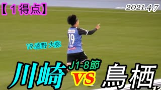 2021.4.7 J1-8節【1得点】川崎フロンターレ vs サガン鳥栖