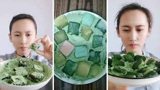 Asmr | Very Crispy Ice + Matcha Powder Eating Sounds [Solo: 240] Compilation