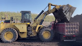 Huge Caterpillar 992G Wheel Loader Loading Trucks With One Pass - Sotiriadis/Labrianidis Mining