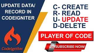 Edit Data in CodeIgniter ||CodeIgniter Tutorial 2020 || CodeIgniter Tutorial for Beginners