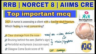 #242 RRB STAFF NURSE EXAM PREPARATION | NORCET 8 AIIMS NURSING OFFICER EXAM | AIIMS CRE STAFF NURSE