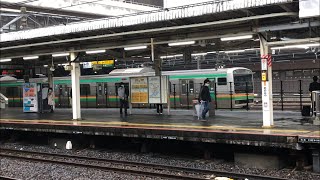 【OM入場回送】E231系1000番台宮ヤマU531編成が大宮駅を発車するシーン（回8633M・2020.2.15）