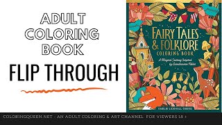 Fairy Tales and Folklore Coloring Book Flip Through | Emelie Lidehall Oberg