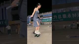 Skating girl jumping garmi 🔥song | skating shoes | #shorts