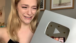 Crying Over My 100K Subscriber Silver Play Button Unboxing | Kelsey Impicciche