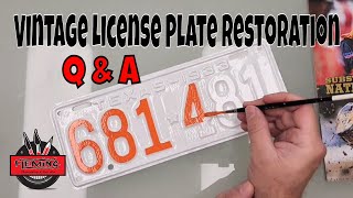 Q&A: License Plate Restoration And Repaint