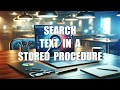 Search Text in a Stored Procedure with SQL Server