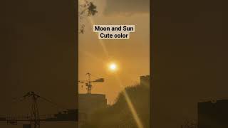 Moon and Sun cute color #moon  #moolight #sunset  #sun